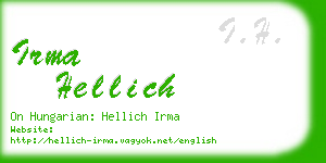 irma hellich business card